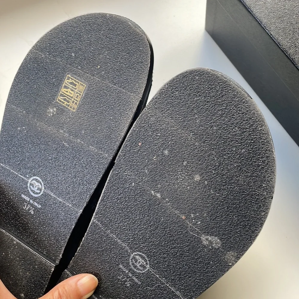Chanel Blue denim Dad Sandals 37.5 - Picture 9 of 13
